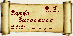 Marko Bujošević vizit kartica
